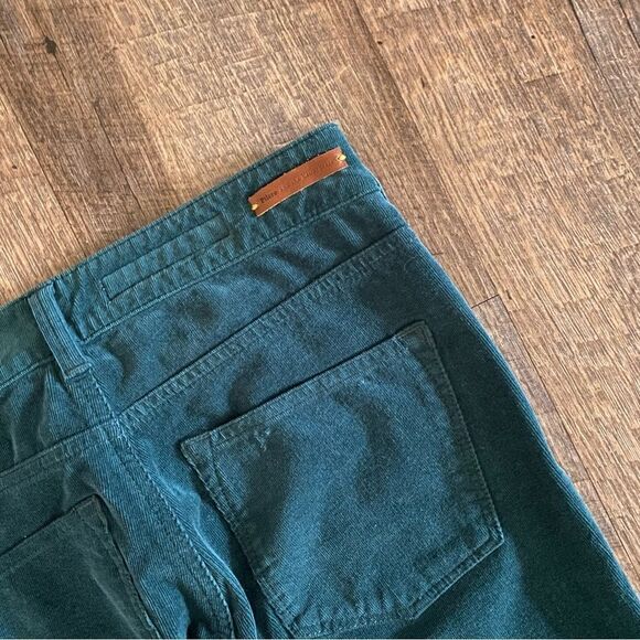 Anthropologie Pants Pilcro Teal corduroy Cotton Stretch 25 Green Boho - Picture 9 of 10